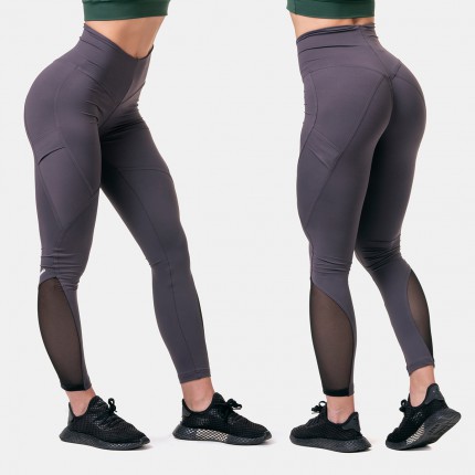 Női - NEBBIA - Magas derekú fitness leggings Fit and Smart 572 (marron)