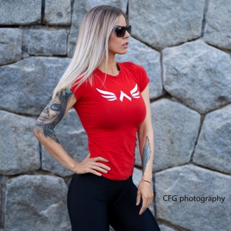 Exalted - Női edző póló X1 (Piros)