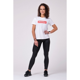 NEBBIA - Női póló BASIC 592 (white)