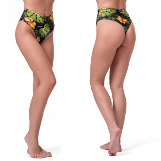 NEBBIA - Magas derekú brazil bikini alsó 555 (Tr. Jungle Green)