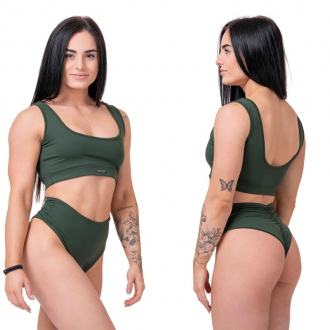 NEBBIA - Sportos bikini felső MIAMI SPORTY 554 (Sötétzöld)