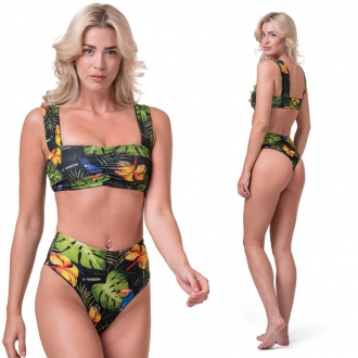 NEBBIA - Dzsungel mintás bikini felső MIAMI RETRO 553