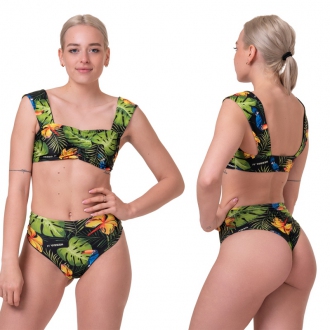 NEBBIA - Dzsungel mintás bikini felső MIAMI RETRO 553