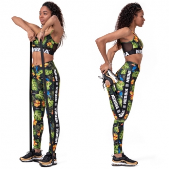 NEBBIA - High-Waist leggings PERFORMANCE 567 (Jungle Green)