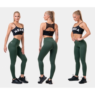 NEBBIA - Magas derekú sport leggings Classic HERO 570 (dark green)