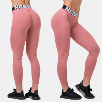 NEBBIA - Scrunch butt edző leggings Squat HERO 571 (old rose)