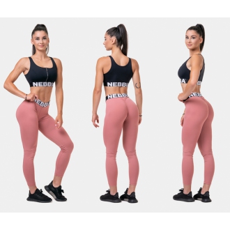 NEBBIA - Scrunch butt edző leggings Squat HERO 571 (old rose)