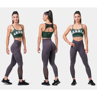 NEBBIA - Magas derekú fitness leggings Fit and Smart 572 (marron)