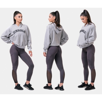 NEBBIA - Magas derekú fitness leggings Fit and Smart 572 (marron)