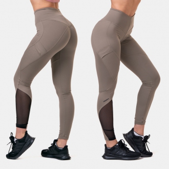 NEBBIA - Fit and Smart magas derekú fitness leggings 572 (mocha)