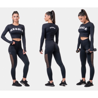 NEBBIA - High waist MESH leggings 573 (black)