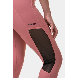 NEBBIA - MESH high waist leggings 573 (old rose)