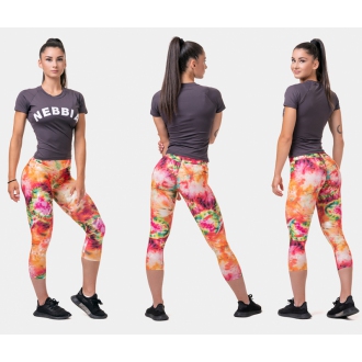 NEBBIA - Capri fitness leggings Be Your Own HERO 574 (rainbow)