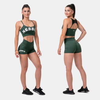 NEBBIA - Magas derekú short Classic HERO 582 (dark green)