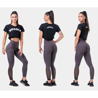 NEBBIA - Laza crop top Fit and Sporty 583 (black)