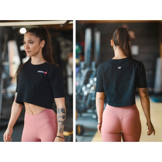 NEBBIA - Női crop top Minimalist Logo 600 (black)