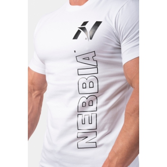 NEBBIA - Férfi sport póló Vertical logo 293 (white)