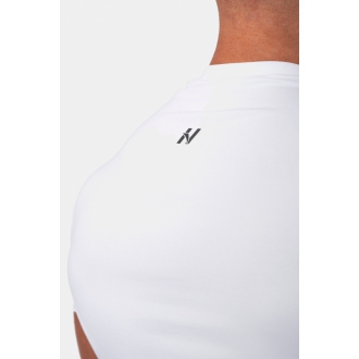 NEBBIA - Férfi testépítő póló Minimalist Logo 291 (white)