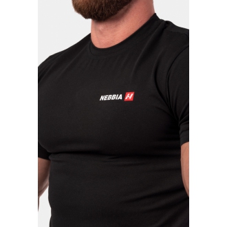 NEBBIA - Férfi sport póló Minimalist Logo 291 (black)