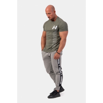 NEBBIA - Férfi fitness nadrág GOLDEN Era 196 (light grey)