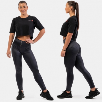 NEBBIA - Bubble Butt magas derekú fitness leggings 586 (black)