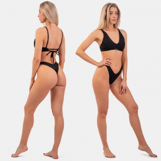 NEBBIA - V shape bikini alsó 456 (black)