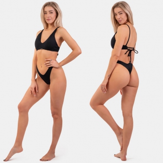 NEBBIA - V shape bikini alsó 456 (black)