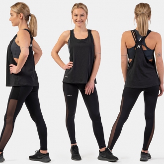 NEBBIA - Hálós sport leggings BREATHE 401 (black)