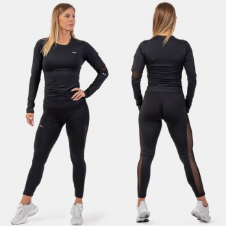 NEBBIA - Hálós sport leggings BREATHE 401 (black)