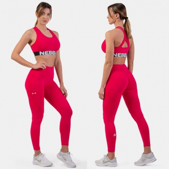 NEBBIA - Magas derekú sport leggings ACTIVE 402 (pink)