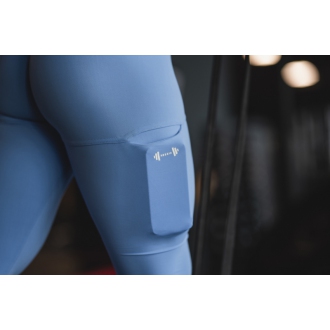 NEBBIA - Női fitness leggings zsebbel ACTIVE 402 (light blue)
