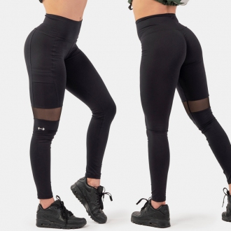 NEBBIA - Fitness leggings oldalzsebbel SPORTY 404 (black)