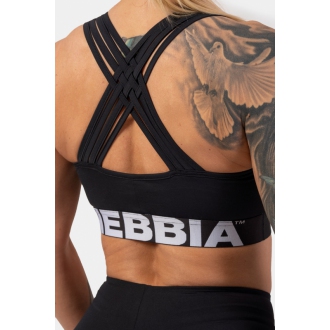 NEBBIA - Női sportmelltartó CROSS BACK 410 (black)