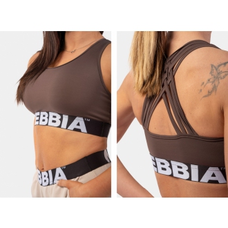 NEBBIA - Fitness melltartó CROSS BACK 410 (brown)