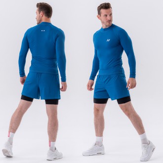 NEBBIA - Férfi edző short kétrétegű 318 (blue)