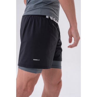 NEBBIA - Fitness short férfi 318 (grey)
