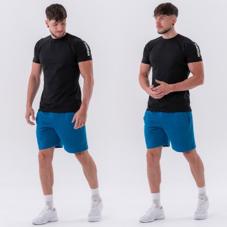 NEBBIA - Férfi pamut short 319 (blue)