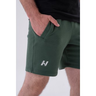 NEBBIA - Férfi pamut rövidnadrág 319 (dark green)