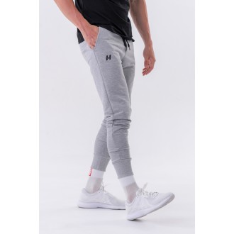 NEBBIA - Slim fit férfi tréning nadrág 321 (light grey)