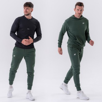 NEBBIA - Slim fit tréning nadrág férfi 321 (dark green)