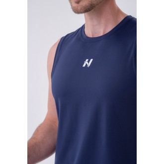 NEBBIA - Férfi ujjatlan edző póló 322 (dark blue)