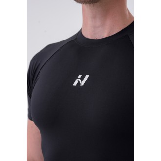 NEBBIA - Funkcionális férfi slim fit póló 324 (black)