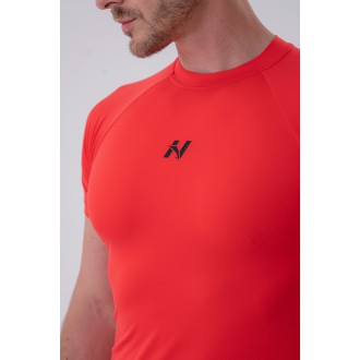 NEBBIA - Funkcionális slim fit póló férfi 324 (red)