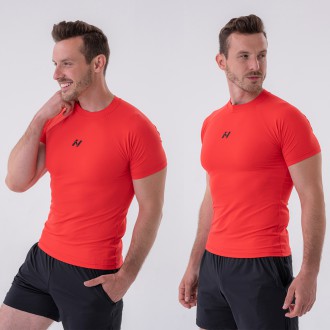 NEBBIA - Funkcionális slim fit póló férfi 324 (red)