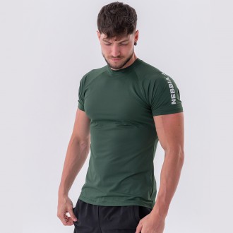 NEBBIA - Fitness póló férfi 326 (dark green)