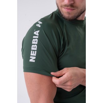 NEBBIA - Fitness póló férfi 326 (dark green)