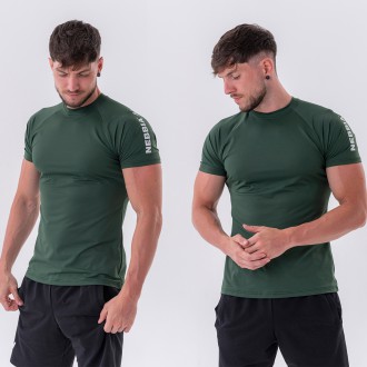 NEBBIA - Fitness póló férfi 326 (dark green)