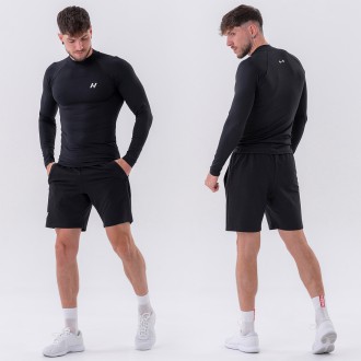 NEBBIA - Hosszú ujjú férfi sport felső 328 (black)