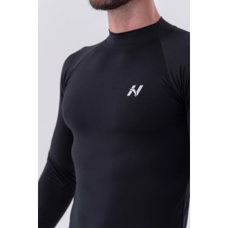 NEBBIA - Hosszú ujjú férfi sport felső 328 (black)