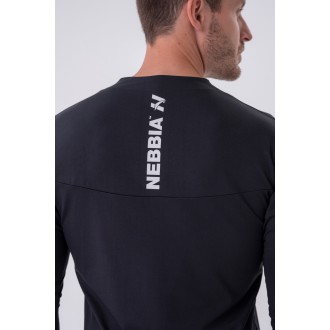 NEBBIA - Hosszú ujjú fitness felső férfi 329 (black)